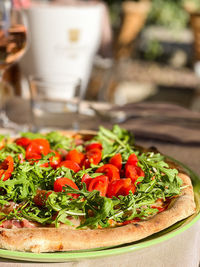 Close-up of food in plate on table