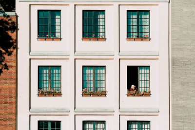 Windows of residential building