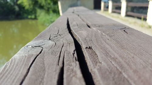 Close-up of wooden plank