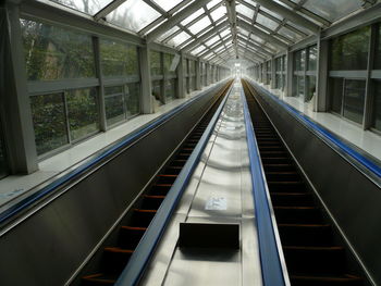 Escalators in modern building