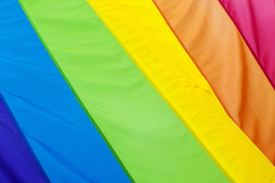Full frame shot of rainbow flag