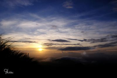 Scenic view of sky during sunset