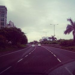 Road passing through landscape