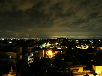 High angle shot of cityscape