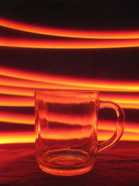 Close-up of drink in glass on table