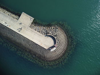 High angle view of swimming pool