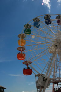 Low angle view of ferris wheel against sky