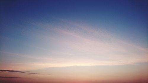 Low angle view of sky during sunset