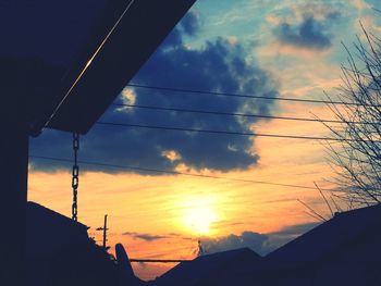 Scenic view of dramatic sky during sunset