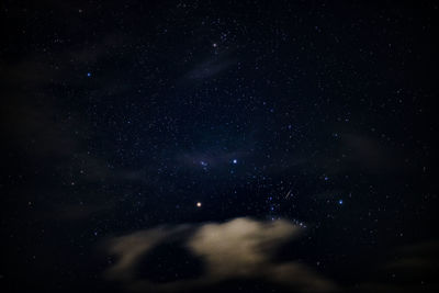 Low angle view of stars in sky