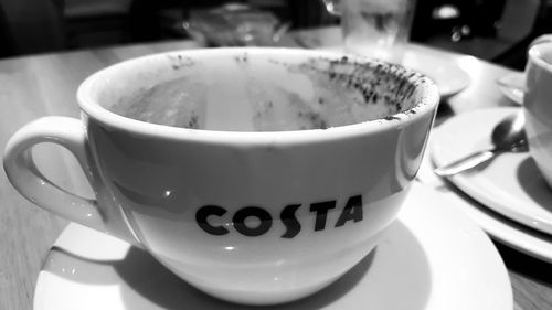 Close-up of coffee cup