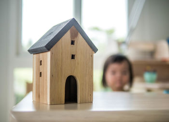 Close-up of traditional house in building