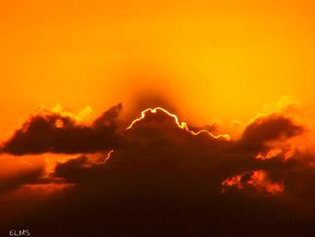 Low angle view of sky during sunset