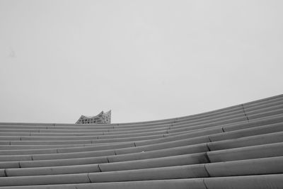 Low angle view of building against clear sky