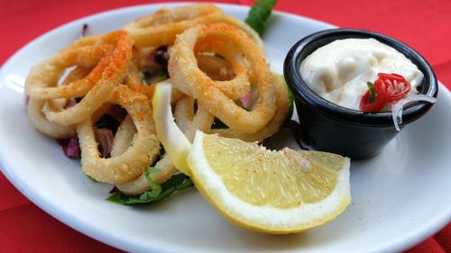 Close-up of food in plate