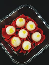 Close-up of serving food in plate