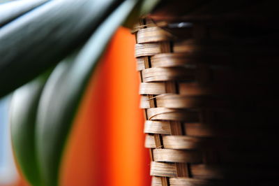 Cropped image of wicker basket