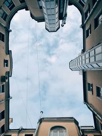 Low angle view of buildings against sky