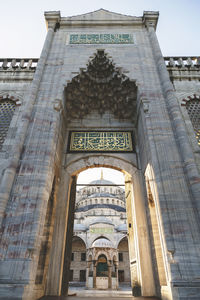 Low angle view of sultan ahmed mosque