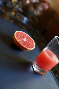 Close-up of strawberry on table