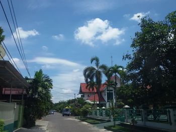 Road with buildings in background