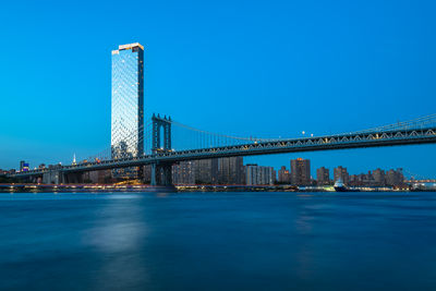 View of suspension bridge