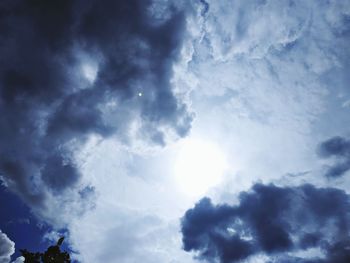 Low angle view of clouds in sky