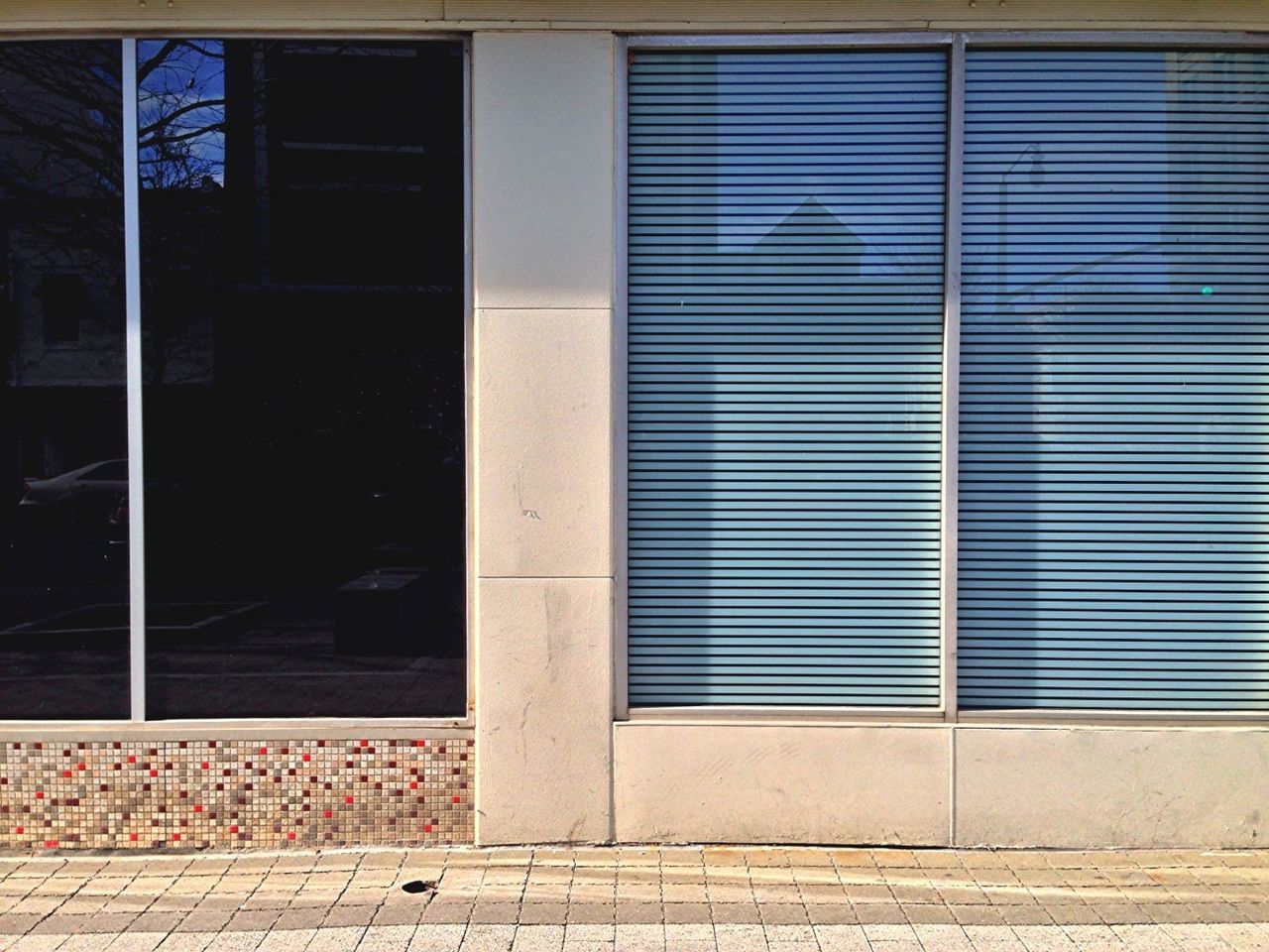 architecture, built structure, building exterior, window, closed, pattern, door, wall - building feature, glass - material, building, house, shutter, no people, day, city, wall, outdoors, safety, residential structure, full frame