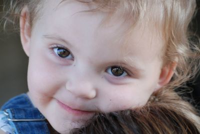Close-up portrait of cute girl