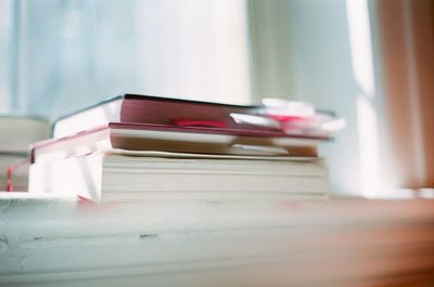 Books on table