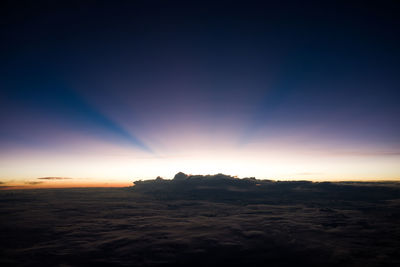 Scenic view of cloudscape against sky during sunset