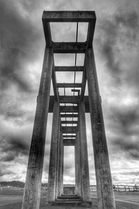 Low angle view of built structure on beach