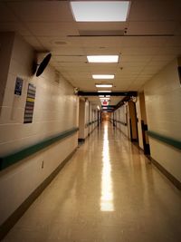 Empty corridor of building
