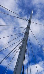 Low angle view of sailboat against sky