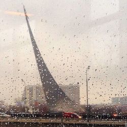 Rain drops on glass window