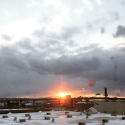 View of cloudy sky at sunset