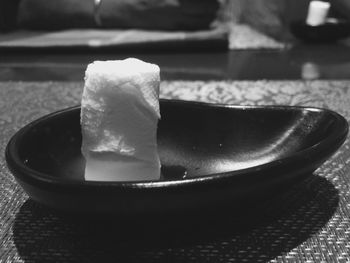 Close-up of ice cream in bowl