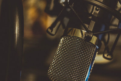 Close-up of microphone