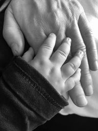 Close-up of baby hands