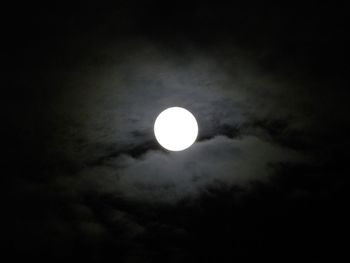 Low angle view of moon in sky