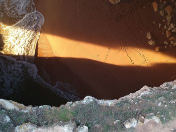 Close-up of rock on wall