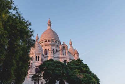 Low angle view of sacre coeur montmartre in paris