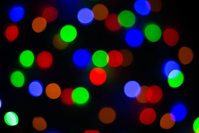 Defocused lights at night