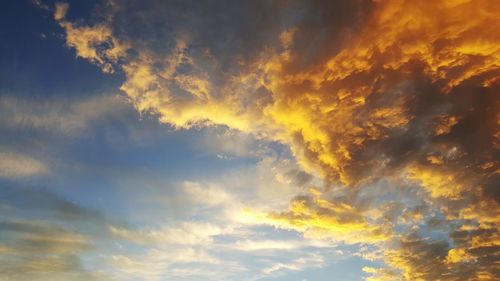 Low angle view of dramatic sky