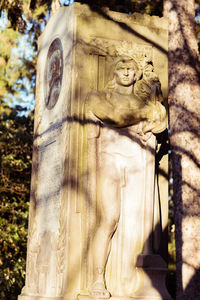 Low angle view of statue