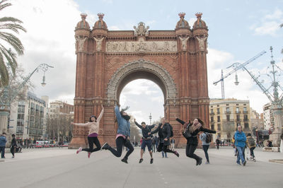 Group of people in city street