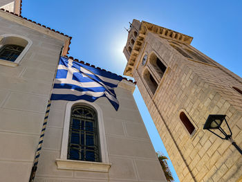 Low angle view of building against clear sky