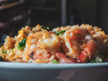 Close-up of meat served in plate