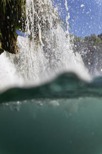 Water splashing in sea