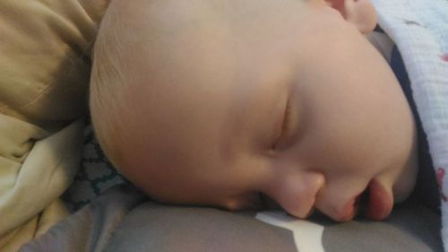 Close-up of baby sleeping